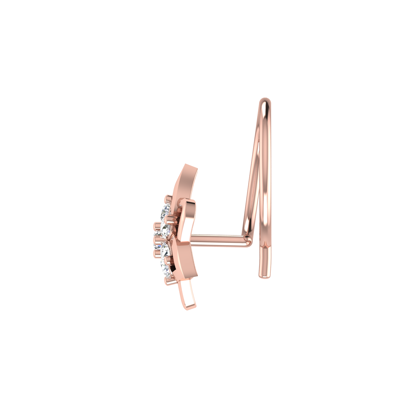 0.06 Carat Natural Diamond Nose Pin - HI Color, VS-SI Clarity.